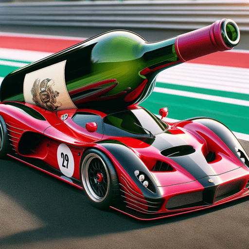 Racecar_carrying_bottle_of_wine