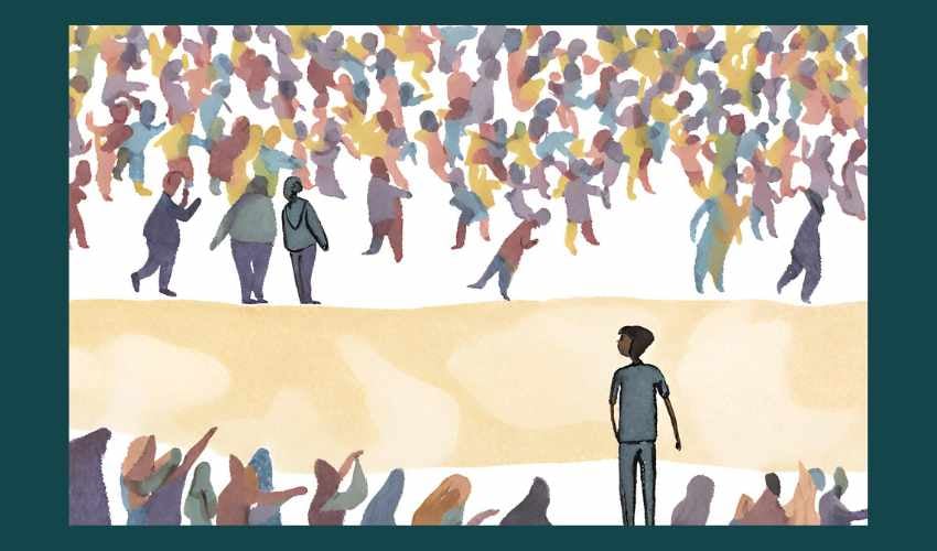 person_standing_alone_in_a_crowd_wine_sales_stimulator